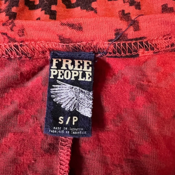 Free People Small Orange Long Sleeve Shirt - Picture 3 of 6